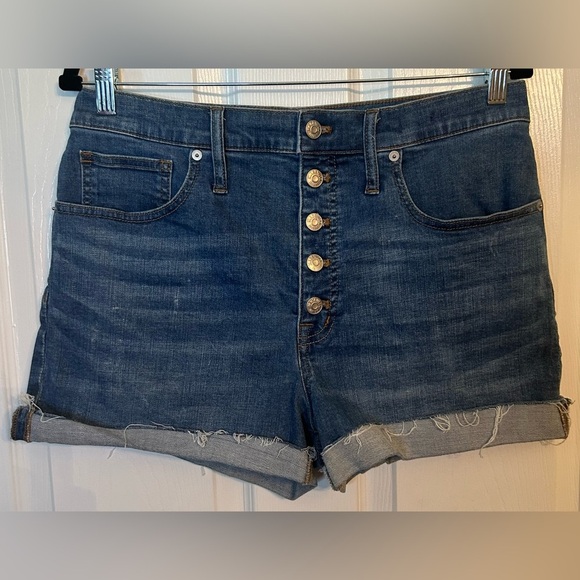 Madewell High-Rise Denim Shorts in Burke Wash: Button-Front Edition/ Size 30 - Picture 1 of 5